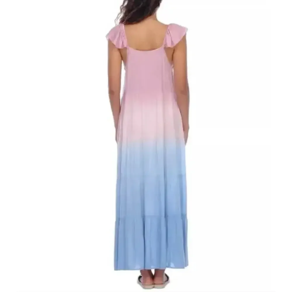NWT Raviya Ombré Maxi Coverup Dress in Mauve Ombre Beachwear Size S